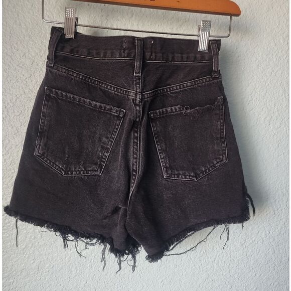 AGOLDE Women's Black Denim Shorts - Picture 2 of 8